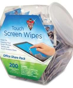 Falcon Alcohol-free Antistatic Monitor Wipes - For Display Screen, PDA, GPS Navigation System - Anti-static, Alcohol-free - 200 Each - White