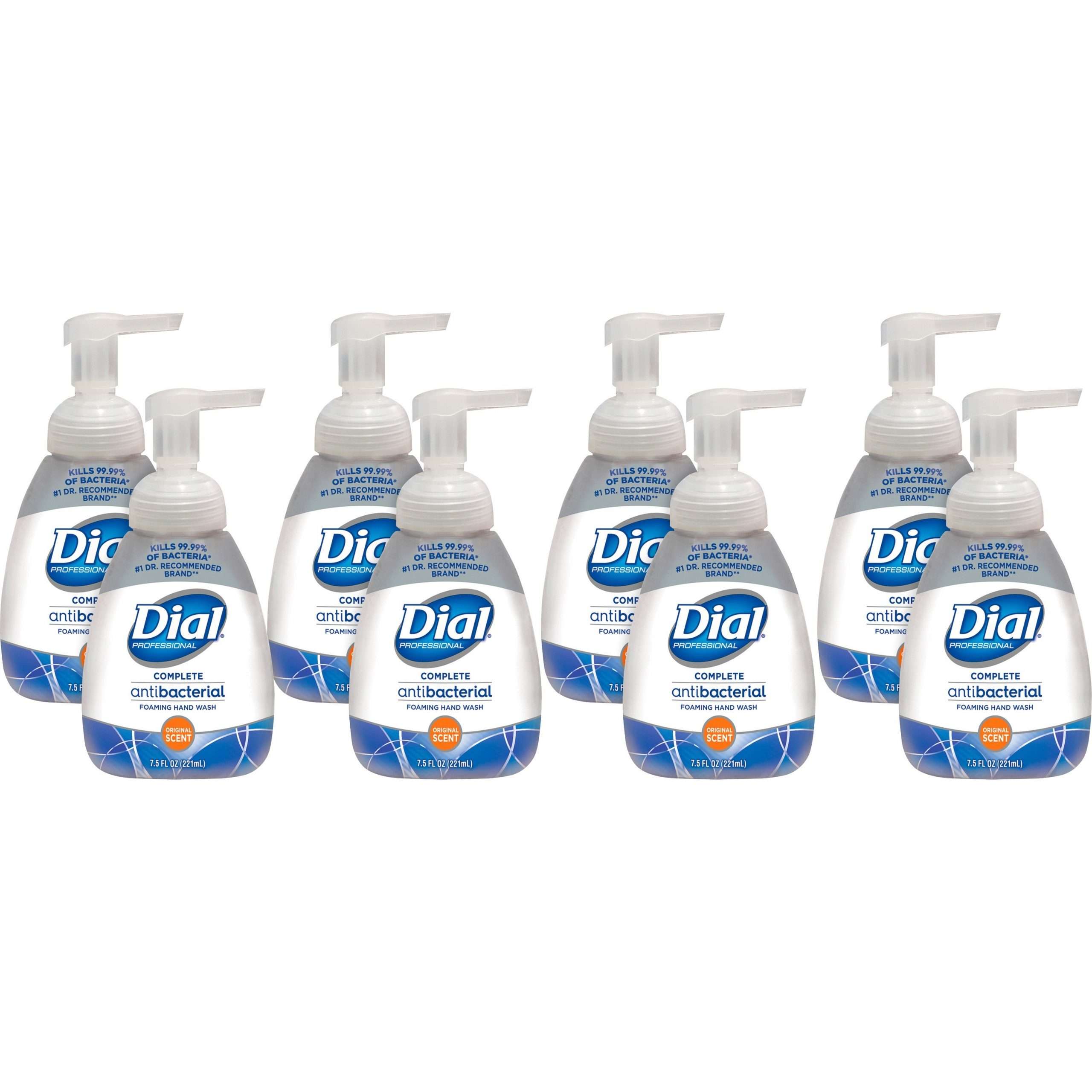 Dial Complete Foaming Hand Wash - 7.5 fl oz (221.8 mL) - Pump Bottle Dispenser - Kill Germs - Hand - Amber - 8 / Carton