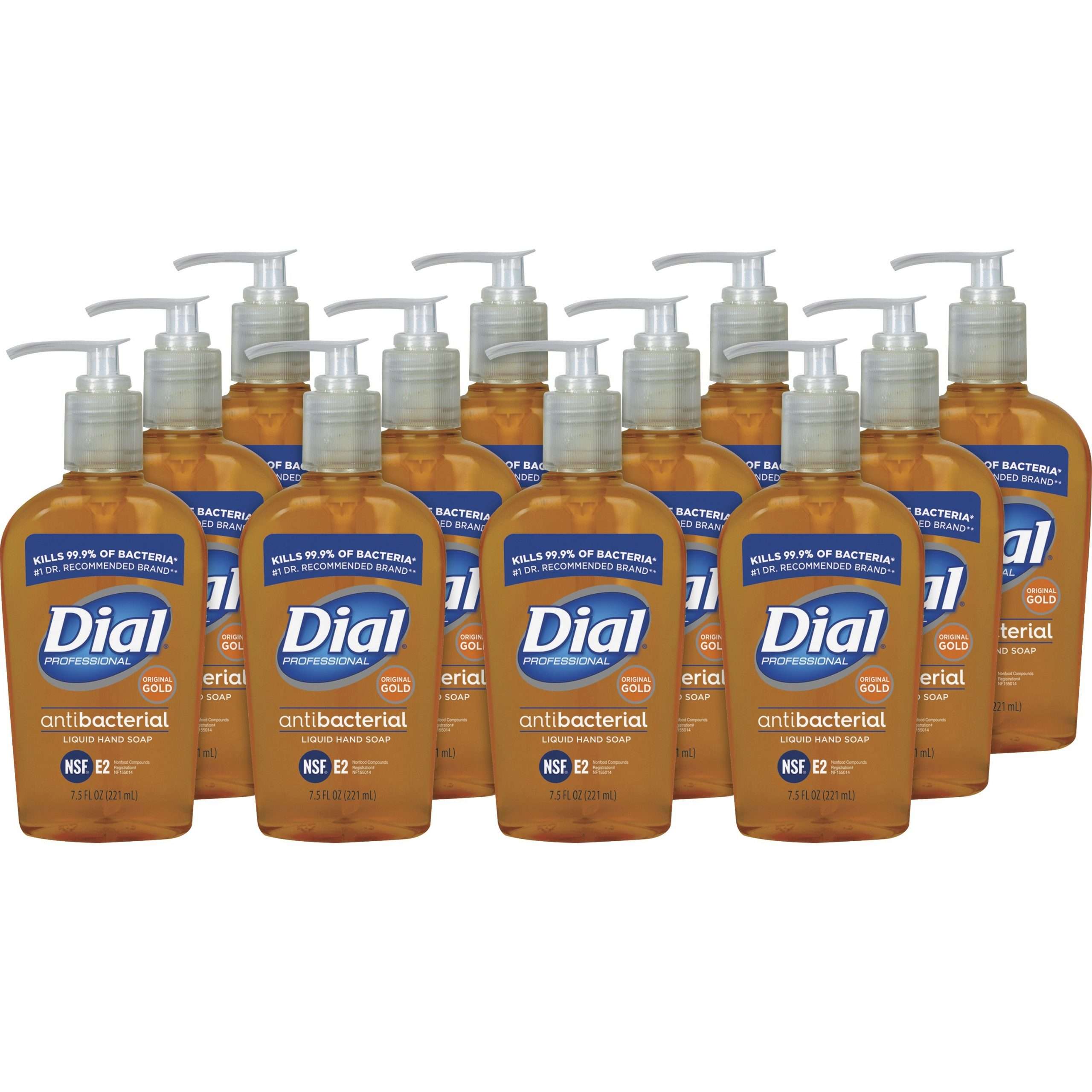 Dial Professional Antimicrobial Liquid Soap - 7.5 fl oz (221.8 mL) - Push Pump Dispenser - Hand - 12 / Carton