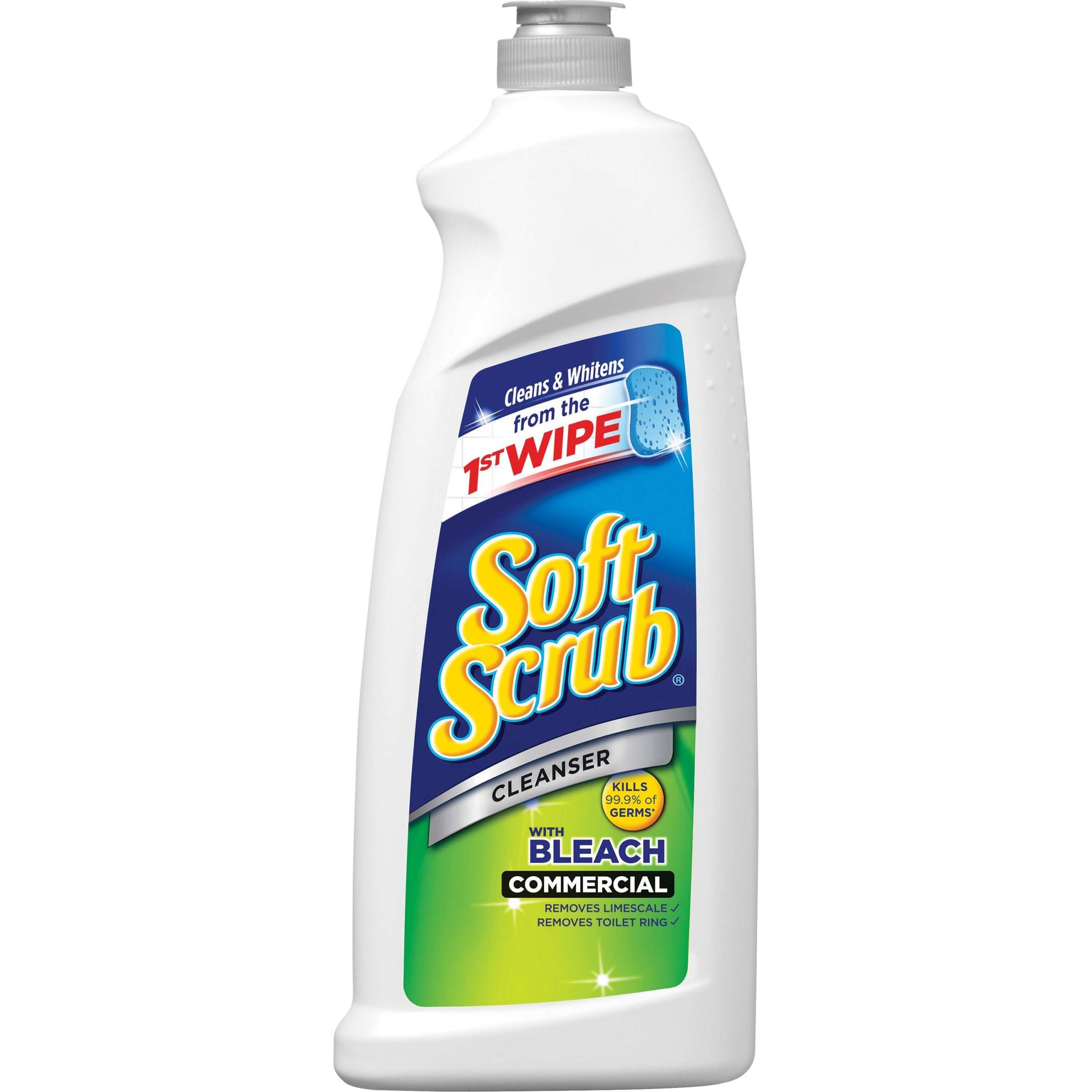Dial Soft Scrub Bleach Cleanser - Liquid - 36 fl oz (1.1 quart) - 6 / Carton - White