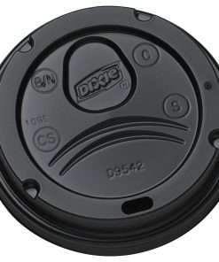 Dixie Hot Cup Lid - Dome - 10 / Carton - 100 Per Pack - Black