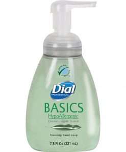 Dial Basics HypoAllergenic Foaming Hand Soap - Honeysuckle Scent - 7.5 fl oz (221.8 mL) - Pump Bottle Dispenser - Hand - Green - 1 Each
