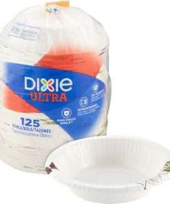 Dixie Heavy-weight Paper Bowls by GP Pro - Disposable - Microwave Safe - Pathways - Paper Body - 125 / Pack