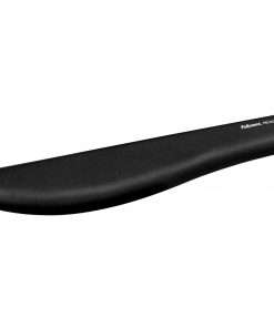 Fellowes PlushTouch&trade; Keyboard Wrist Rest with Microban&reg; - Black - 1" x 18.13" x 3.19" Dimension - Black - Polyurethane - Wear Resistant, Tear Resistant, Skid Proof - 1 Pack