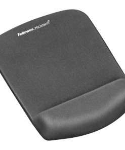 Fellowes PlushTouch&trade; Mouse Pad Wrist Rest with Microban&reg; - Graphite - 1" x 7.25" x 9.38" Dimension - Graphite - Polyurethane, Foam - Wear Resistant, Tear Resistant, Skid Proof - 1 Pack