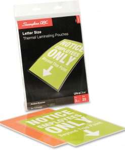 GBC UltraClear Thermal Laminating Pouches - Sheet Size Supported: Letter 8.50" Width x 11" Length - Laminating Pouch/Sheet Size: 9" Width x 11.50" Length x 3 mil Thickness - Glossy - Flexible, Wear Resistant, Tear Resistant - Clear - 25 / Pack