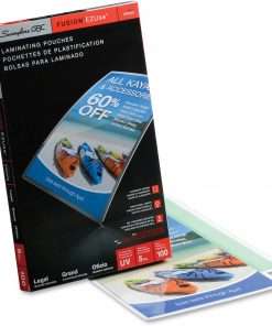 GBC Fusion EZUse Laminating Pouches - Sheet Size Supported: Legal 8.50" Width x 14" Length - Laminating Pouch/Sheet Size: 8.75" Width x 14.25" Length x 5 mil Thickness - Glossy - for Document - UV Resistant, Durable, Fade Resistant - Clear - 100 / Box