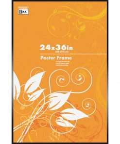 DAX Metal Poster Frames - Holds 24" x 36" Insert - Shatter Proof - 1 Each - Metal - Black