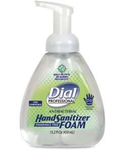 Dial Hand Sanitizer Foam - 15.2 fl oz (449.5 mL) - Pump Bottle Dispenser - Kill Germs - Hand - Clear - Fragrance-free - 1 Each