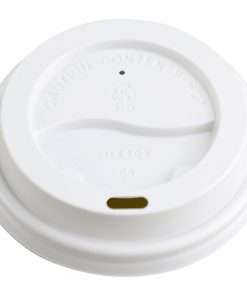 Genuine Joe Ripple Hot Cup Protective Lids - Polystyrene - 20 / Carton - White