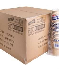 Genuine Joe Ripple Hot Cups - 12 fl oz - 500 / Carton - Brown - Hot Drink