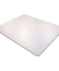Cleartex Advantagemat Low Pile PVC Rectangluar Chair Mat - Carpeted Floor, Home, Office, Carpet - 48" Length x 36" Width x 0.87" Thickness - Polyvinyl Chloride (PVC) - Clear