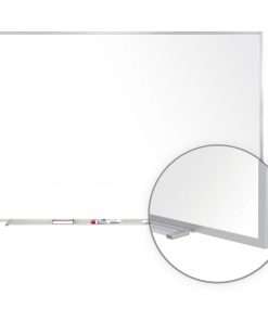 Ghent 24" x 36" Aluminum Frame Magnetic Whiteboard with 1 Marker - 36" (3 ft) Width x 24" (2 ft) Height - White Porcelain Surface - Aluminum Frame - 1 Each