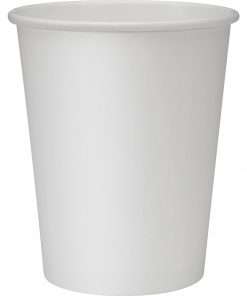 Genuine Joe Polyurethane-lined Disposable Hot Cups - 8 fl oz - 50 / Pack - White - Polyurethane - Beverage, Hot Drink
