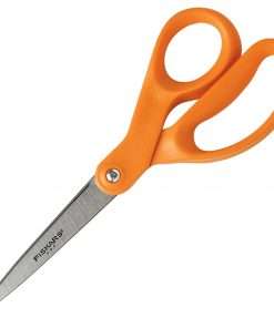 Fiskars Premier Contoured Home Office Scissors - 3.50" Cutting Length - 8" Overall Length - Straight - Stainless Steel - Pointed Tip - Stainless Steel - 1 Each