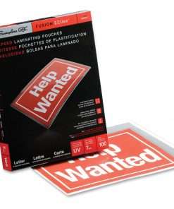 GBC Fusion EZUse Laminating Pouches - Sheet Size Supported: Letter - Laminating Pouch/Sheet Size: 8.50" Width x 11" Length x 7 mil Thickness - Glossy - for Document - UV Resistant, Fade Resistant - Clear - 100 / Box