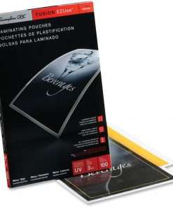 GBC Fusion EZUse Laminating Pouches - Sheet Size Supported: Menu - Laminating Pouch/Sheet Size: 3 mil Thickness - Glossy - for Document - UV Resistant, Durable, Fade Resistant - Clear - 100 / Box