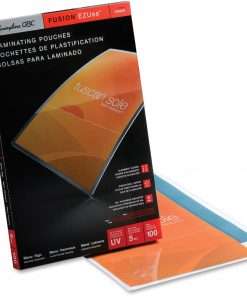 GBC Fusion EZUse Laminating Pouches - Sheet Size Supported: Menu - Laminating Pouch/Sheet Size: 5 mil Thickness - Glossy - for Document - UV Resistant, Durable, Fade Resistant - Clear - 100 / Box