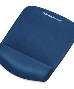 Fellowes PlushTouch&trade; Mouse Pad Wrist Rest with Microban&reg; - Blue - 1" x 7.25" x 9.38" Dimension - Blue - Polyurethane - Tear Resistant, Wear Resistant, Skid Proof - 1 Pack