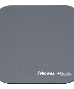 Fellowes Microban&reg; Mouse Pad - Graphite - 8" x 9" x 0.13" Dimension - Graphite - Rubber - Wear Resistant, Tear Resistant, Scratch Resistant, Skid Proof - 1 Pack