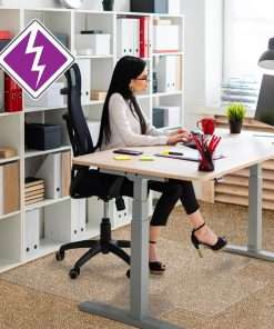 Computex Standard Lip Anti-static Chairmat - Carpeted Floor, Carpet, Electrical Equipment - 48" Length x 36" Width x 0.10" Thickness - Lip Size 10" Length x 20" Width - Rectangle - Polyvinyl Chloride (PVC) - Clear