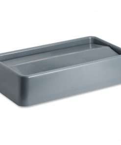 Genuine Joe Space-Saving Container Swing Lid - Rectangular - 1 Each - Gray