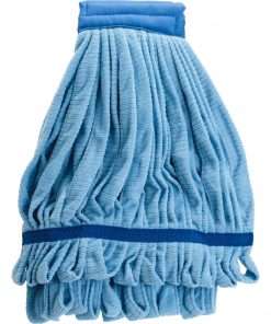 Genuine Joe Microfiber Wet Mophead Refill - MicroFiber - Blue