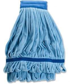 Genuine Joe Microfiber Wet Mophead Refill - MicroFiber - Blue