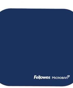 Fellowes Microban Mouse Pad - 8" x 9" x 0.13" Dimension - Blue - Rubber - Wear Resistant, Tear Resistant, Skid Proof - 1 Pack