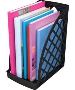 Deflecto Sustainable Office Magazine File - Black - 1 Each