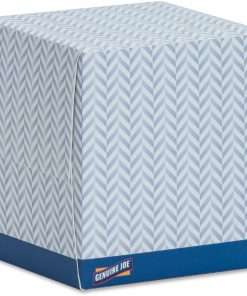 Genuine Joe Cube Box Facial Tissue - 2 Ply - White - Soft, Interfolded, Comfortable, Smooth, Flexible - For Face, Skin, Home, Office, Business - 85 Per Box - 36 / Carton