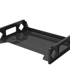 Deflecto Sustainable Office Stackable Desk Tray - 2.8" Height x 13" Width x 9" Depth - Desktop - Durable, Stackable - 30% Recycled - Black - Plastic - 1 Each