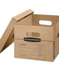 SmoothMove&trade; Classic Moving Boxes, Small - External Dimensions: 12.5" Width x 16.3" Depth x 10.5"Height - Media Size Supported: Letter, Legal - Lift-off Closure - Corrugated - Kraft - For File - Recycled - 10 / Carton