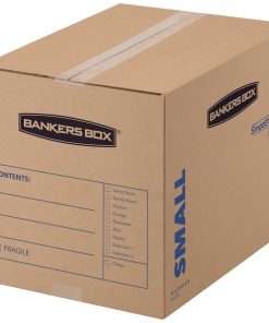 Fellowes SmoothMove Basic Moving Boxes - Internal Dimensions: 12" Width x 16" Depth x 12" Height - External Dimensions: 12.3" Width x 16.5" Depth x 12.6" Height - Heavy Duty - Corrugated - Kraft, Black - Recycled - 25 / Carton