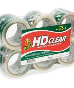 Shurtech HD Clear Packaging Tape - 54.60 yd Length x 3" Width - 2.6 mil Thickness - 3" Core - Acrylic Backing - 6 / Pack - Crystal Clear