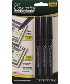 Dri Mark Counterfeit Detector Pens - Chemical - Black - 3 / Pack