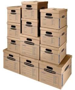 Fellowes SmoothMove Classic Kit, Small/Medium Boxes - Kraft - Recycled - 12 / Carton