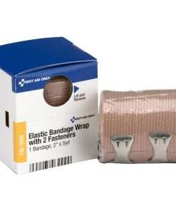 First Aid Only 2-Fastener Elastic Bandage Wrap - 2" x 15 ft - 1/Box - Tan