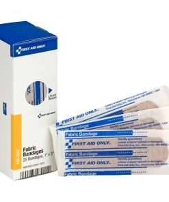 First Aid Only 3" Fabric Bandages - 1" x 3" - 25/Box - Beige