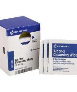 First Aid Only Alcohol Cleansing Pads - 20 x Piece(s) - 20 / Box - White