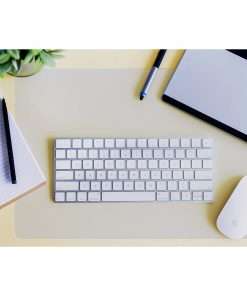 Floortex DESKTEX Anti-Slip Desk Pad - Rectangle - 22" Width x 17" Depth - Polycarbonate - Crystal Clear