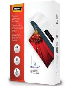 Fellowes ImageLast Jam-Free Thermal Laminating Pouches - Laminating Pouch/Sheet Size: 9" Width x 5 mil Thickness - UV Resistant, Fade Resistant, Jam-free - Clear - 200 / Pack