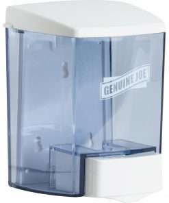 Genuine Joe 30 oz Soap Dispenser - Manual - 30 fl oz Capacity - See-through Tank, Water Resistant, Soft Push, Antimicrobial, Anti-bacterial - 1Each