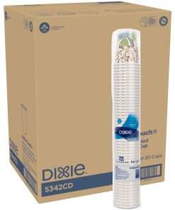 Dixie PerfecTouch Insulated Paper Hot Coffee Cups by GP Pro - 50 / Pack - 12 fl oz - 20 / Carton - Coffee Haze - Paper - Hot Drink