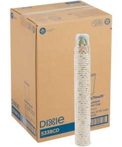Dixie PerfecTouch Insulated Paper Hot Coffee Cups by GP Pro - 25 / Pack - 8 fl oz - 20 / Carton - Coffee Haze - Paper, Cellulose Fiber - Hot Drink