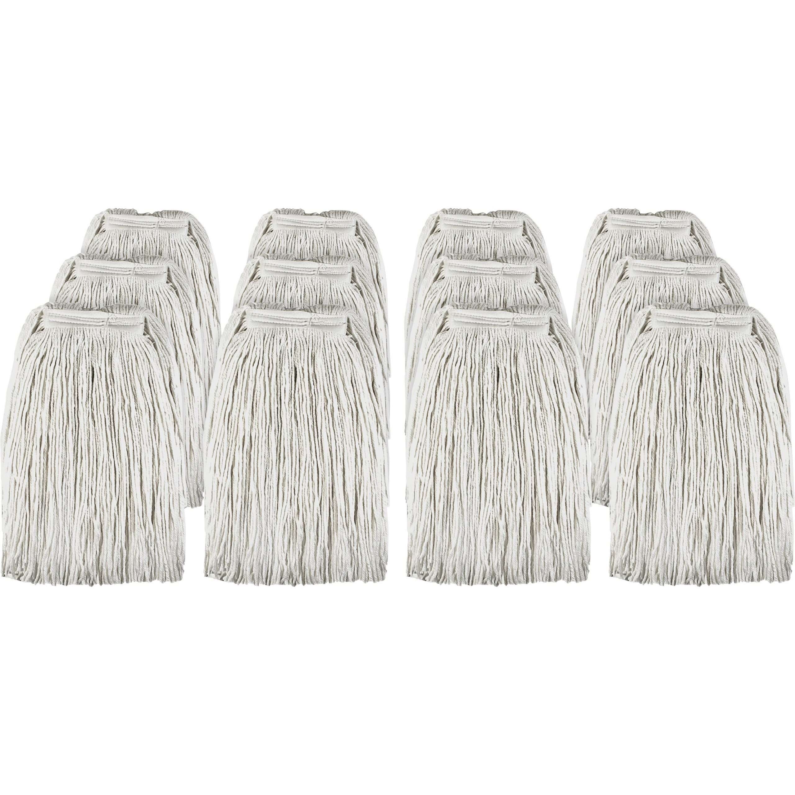 Genuine Joe Cotton Blend Mop Refill - Rayon, Cotton Fiber, Polyester Fiber