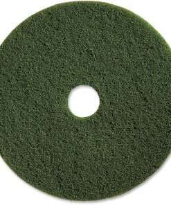 Genuine Joe 20" Scrubbing Floor Pad - 20" Diameter - 5/Carton x 20" Diameter x 1" Thickness - Scrubbing, Floor - 175 rpm to 350 rpm Speed Supported - Heavy Duty, Dirt Remover, Long Lasting, Durable - Fiber - Green