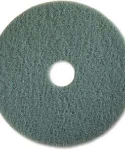 Genuine Joe High-speed Floor Pad - 20" Diameter - 5/Carton x 20" Diameter x 1" Thickness - Polishing, Floor - 1000 rpm to 3000 rpm Speed Supported - Flexible, Resilient, Soft, Dirt Remover - Fiber - Aqua