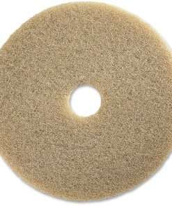 Genuine Joe 20" Ultra High-speed Floor Pad - 20" Diameter - 5/Carton x 20" Diameter x 1" Thickness - Floor - 1000 rpm to 3000 rpm Speed Supported - Flexible, Resilient, Soft, Dirt Remover - Rubber, Fiber - Champagne