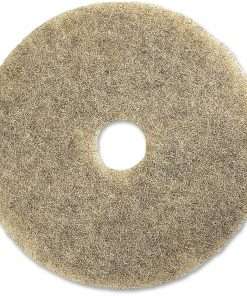 Genuine Joe 20" Multipurpose Floor Pad - 20" Diameter - 5/Carton x 20" Diameter x 1" Thickness - Multipurpose, Floor - 1000 rpm to 3000 rpm Speed Supported - Durable, Washable, Dust Resistant, Long Lasting - Rubber, Synthetic Fiber, Fiber - Natural